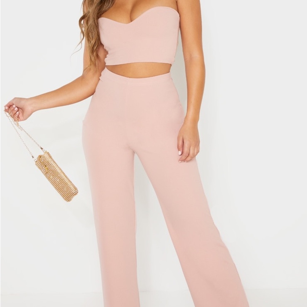 Blush pink two piece outfit